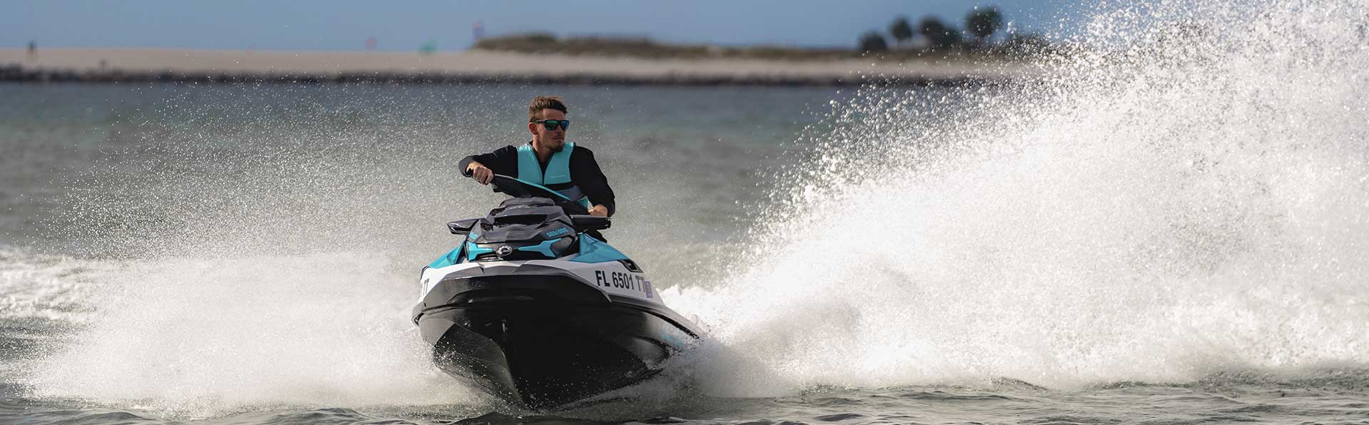 Riding a Jet Ski